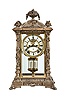 Ansonia Clock Co., New York, "Lucia", 8 day, time and strike, spring brass movement crystal regulator mantel clock.