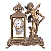 Seth Thomas Clock Co., Thomaston, Conn., "Cupid Empire No. 24", 15 day, time and strike, spring brass movement crystal regulator mantel clock.