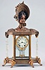 Seth Thomas Clock Co., Thomaston, Conn., "Empire No. 31" 8 day, time and strike, spring brass movement crystal regulator mantel clock.
