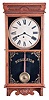 Clocks- 3 (Three) American wall clocks, 8 day, spring driven in oak cases: (1) Wm. L. Gilbert Clock Co. school house, time and strike; (2) Sessions Clock Co., store regulator, time only with calendar; (3) E. Ingraham & Co., store regulator, time only