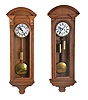 Clocks- 4 (Four) European wall clocks: (1) Fl. Heike? Goriz, Germany R/A spring driven in a walnut case; (2) French baker's clock with glass dial; (3) Vienna regulator time only, weight driven in an oak case; (4) Vienna regulator time and strike, weight driven in an oak case