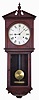Seth Thomas Clock Co., Thomaston, Conn., "Umbria", wall clock, 30 day, time only, double spring driven 86W movement in a mahogany case with a painted metal dial