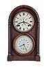 Burwell and Carter, Bristol, Conn., 8 day, time and strike, spring brass movement double dial B.B. Lewis calendar clock.