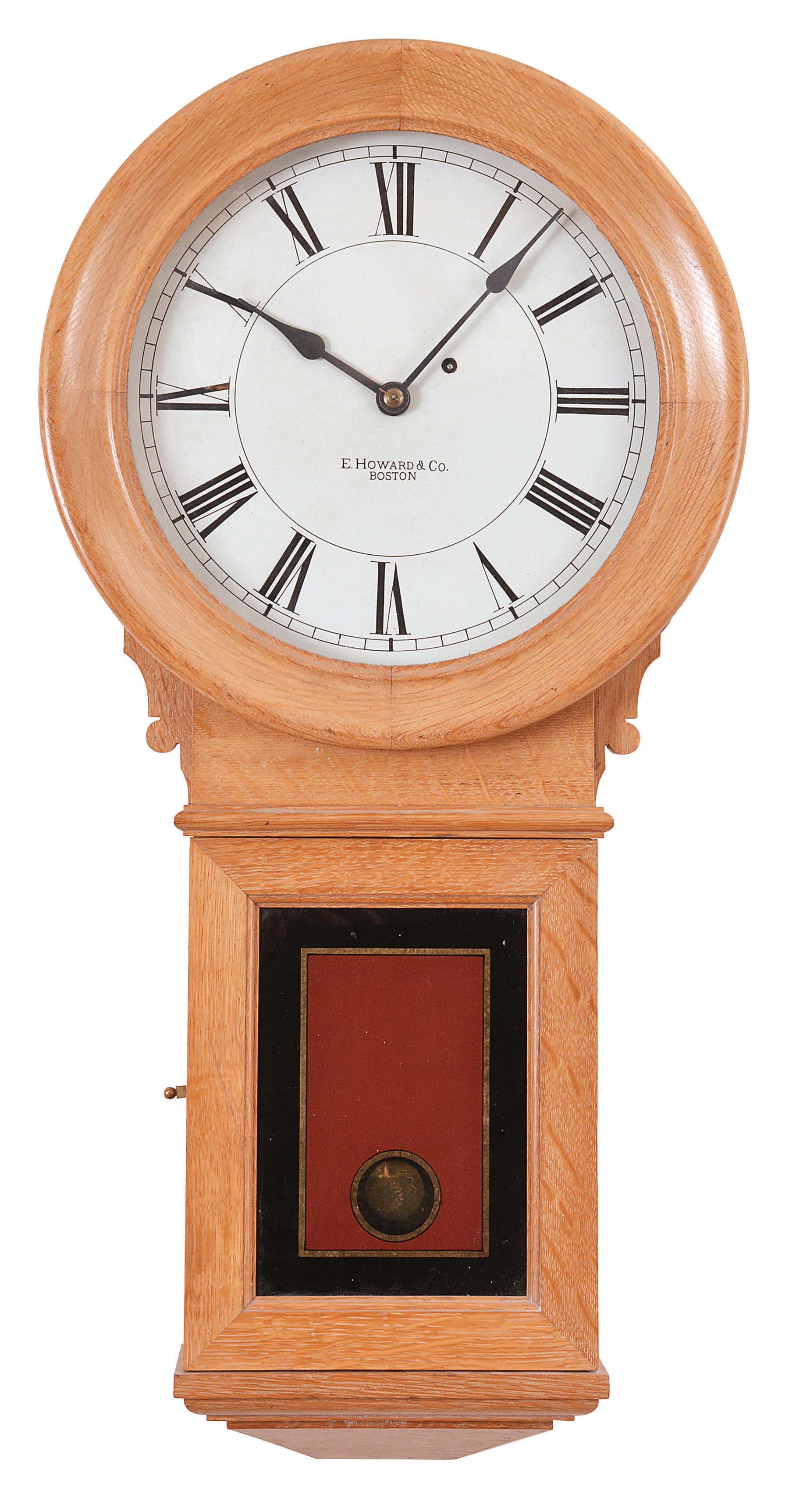 E. Howard &amp; Co., Boston, Mass., "No. 70 Regulator", 8 day, weight driven wall timepiece. — Antique Clocks Price Guide