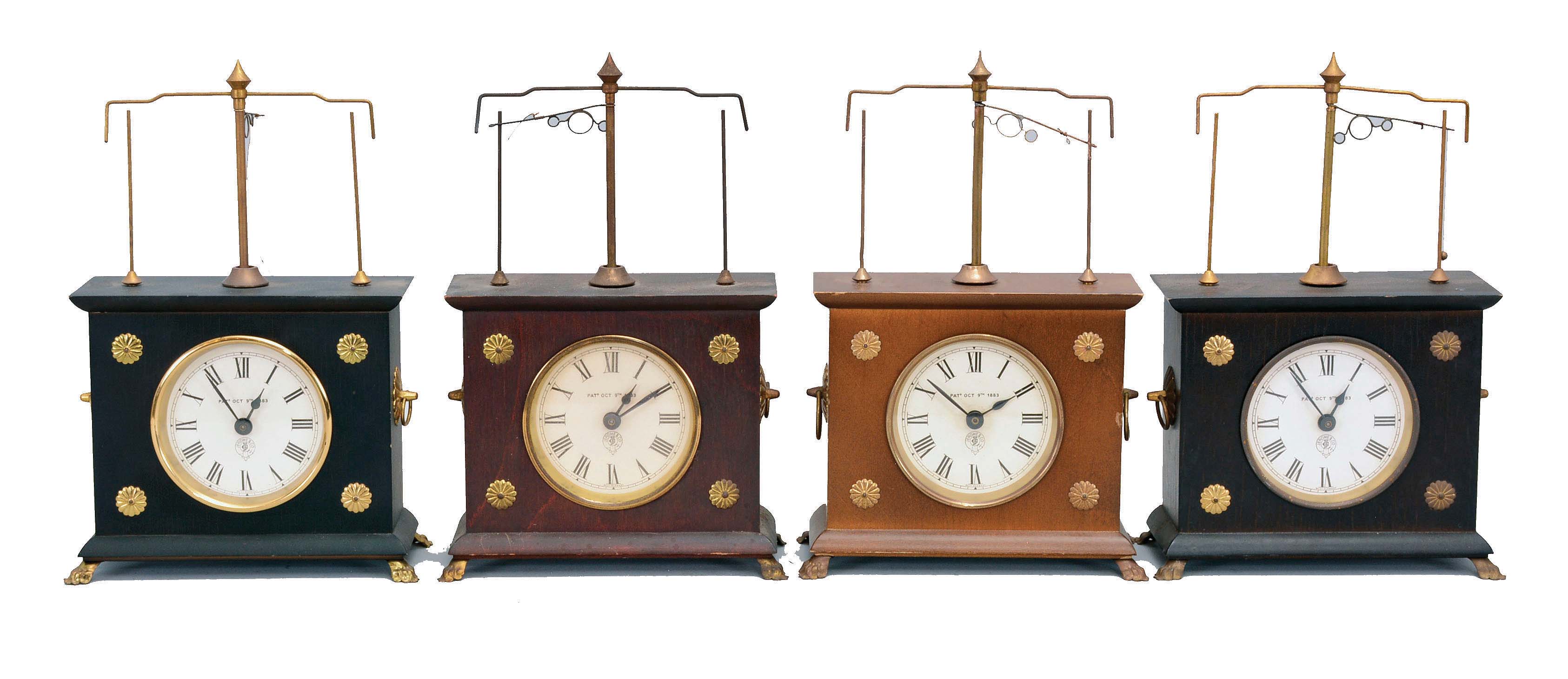 Clocks- 4 (Four): Horolovar Company, Bronxville, New York, Charles Terwilliger, reproduction flying pendulum or "Ignatz "novelty clocks. — Antique Clocks Price Guide