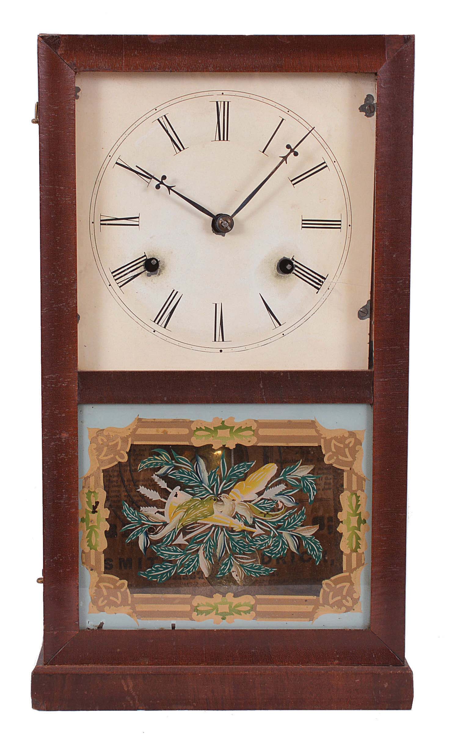 Smith &amp; Goodrich, Bristol, Conn., 30 hour, time and strike, spring brass fusee movement shelf clock. — Antique Clocks Price Guide