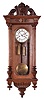 Clocks- 3 (Three) German Hanging Clocks: (1) Gustav Becker, Germany, two weight Vienna regulator, 8 day, time and strike movement in a walnut case, signed Medaille D'Or movement, serial number 318673; (2) Neuhaus & Becker, Elberfeld, Germany, RA clock, 8 day, time and strike movement in a walnut case; (3) Germany, box clock with crest, 8 day, time and strike steel plate movement in an walnut case.
