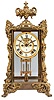 Ansonia Clock Co., New York, "Marchioness", 8 day, time and strike, spring brass movement crystal regulator mantel clock.