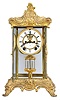 Ansonia Clock Co., New York, "Zenith", 8 day, time and strike, spring brass movement crystal regulator mantel clock with visible escapement.