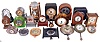 Clocks- 21 (Twenty-one) Assorted Small Clocks: wide variety of antique and vintage desk, car, and novelty clocks by makers including Welch, Ingraham, Kienzle, Elgin, Simplon, Buren, Waterbury, and many others.