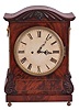 England, unsigned, 8 day, time and strike, spring fusee movement mahogany bracket with brass inlay, side grills, feet and side handles, c1890.