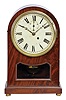English, 8 day, spring brass fusee movement mahogany round top bracket timepiece.