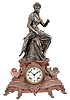 Ansonia Clock Co., New York, "Undine" base "Circe" figure, 8 day, time and strike, spring brass movement figural clock