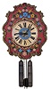 Clocks- 5 (Five) wall hanging: (1) Vienna regulator, 3 weight; (2) Gustav Becker Vienna regulator, time and strike; (3) Reproduction R/A; (4) Reproduction Wag-on-Wall; (5) Seth Thomas "Office No. 2" short drop 8-day timepiece, c1875