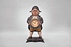 Bradley & Hubbard, Meriden, Conn., "Continental" blinking eye shelf clock with a spring driven, 30 hour, timepiece with a balance wheel escapement in a painted cast iron case.