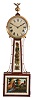 Massachusetts, 8 day, weight brass movement Patent or banjo timepiece.