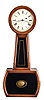 Howard & Davis, Boston, Mass., "Regulator No. 4", 8 day, weight driven brass movement banjo wall timepiece.