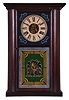C. & N. Jerome, Bristol, Conn., 30 hour, time and strike, weight brass movement round side shelf clock.