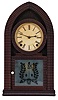 E. N. Welch, Late J. C. Brown, Forestville, Conn., 8 day, time and strike, spring brass movement round gothic or beehive shelf clock with rippled molding.