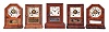 Clocks- 5 (Five): (1) Seth Thomas Clock Co., Plymouth Hollow, Conn., cottage shelf clock with a spring driven, 30 hour, time and alarm movement in a rosewood veneered case, c1865. (2) Seth Thomas Clock Co., Plymouth Hollow, Conn., cottage shelf clock with a spring driven, 30 hour, time and alarm movement in a rosewood veneered case, c1865. (3) Seth Thomas Clock Co., Plymouth Hollow, Conn., cottage shelf clock with a spring driven, 30 hour, time and alarm movement in a rosewood veneered case, c1865. (4) Seth Thomas Clock Co., Thomaston, Conn., cottage shelf clock with a spring driven, 30 hour, time and strike movement in a rosewood veneered case, c1875. (5) Seth Thomas Clock Co., Plymouth Hollow, Conn., cottage shelf clock with a spring driven, 30 hour, time and alarm movement in a rosewood veneered case, c1865
