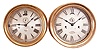 Clocks- 2 (Two) Seth Thomas Engine Room: (1) Seth Thomas Clock Co., Thomaston, Conn., for James P. Marsh Co., Chicago, IL, 8 day, time only, twin-spring balance wheel movement in a brass case with hinged bezel, 8 inch silvered dial with Roman numerals, subsidiary seconds, and steel spade hands. (2) Seth Thomas Clock Co., Thomaston, Conn., for American Steam Gauge & Valve Co., Boston, Mass., 8 day, time only, twin-spring balance wheel movement in a brass case with hinged bezel, 8 inch silvered dial with Roman numerals, subsidiary seconds, and black steel spade hands.