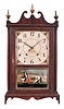 Seth Thomas Clock Co., Plymouth Hollow, Conn., 30 hour, time and strike, weight wood movement pillar & scroll shelf clock.