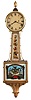 New Hampshire or Maine, 8 day, weight driven brass movement gilt patent or banjo timepiece