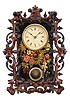A. Caswell, New York, New York, 8 day, time and strike, spring brass movement iron front with MOP shelf clock. Mr. Caswell was an agent for the Harlem Clock Manufactory of New York.