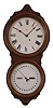 Seth Thomas Clock Co., Thomaston, Conn., "Office Calendar No. 6" hanging clock with a spring driven, 8 day, timepiece movement and a R. T. Andrews patented perpetual calendar mechanism in a walnut case.