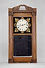 Abiel Chandler, Concord, New Hampshire, 8 day, time and "Rat-Trap" strike weight driven brass movement New Hampshire Mirror clock.