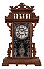 E. N. Welch Mfg. Co., Forestville, Conn., "Falka", 8 day, time and strike, spring brass movement shelf clock.