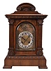 Germany, Junghans, 8 day, time and strike, spring brass Westminster chime movement mantel clock.