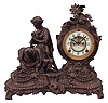 Ansonia Clock Co., New York, "Siren", 8 day, time and strike, spring brass movement figural mantel clock.