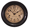 Seth Thomas Clock Co., Thomaston, Conn., "6 inch lever", 8 day, double wind spring brass lever movement engine or ward room wall timepiece.