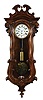 Clocks- 2 (Two) Vienna regulators: (1) C. Suchy & Sohne, Vienna, Austria, 30 hour, time and grande sonnerie strike on two gongs, movement driven by two springs and one weight in a serpentine wood case with some walnut veneer, enamel dial signed "Suchy", c1865. (2) Gustav Becker, Freiberg, Germany, 8 day, time and strike, weight driven movement in a walnut and walnut veneer altdeutsch style case, c1875.