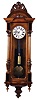 Clocks- 2 (Two) Vienna style wall clocks, 8 day duration, by Resch Brothers, Ebensee, Austria, movement stamped "REMEMBER" in carved walnut case: (1) time only; (2) time and strike, dial signed "F. Sichrovsky"