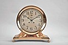 Chelsea Clock Co., Chelsea, Mass., "Commodore Base & Ball", 8 day, time and strike brass lever movement ship's bell mantel clock with an 8 1/2" dial retailed by S. A. MacQueen & Co., Philadelphia. Serial No. 86426.
