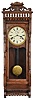 Reproduction of an Ansonia Clock Co., "Santa Fe", 8 day, time and strike, spring brass movement wall clock. This looks to be a Chinese copy of the original.