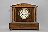 Seth Thomas Clock Co., Thomaston, Conn., "Hastings", 8 day, time and strike, spring brass 4-bell Sonora chime movement Adamantine case mantel clock.