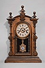 Welch, Spring & Co., Forestville, Conn., "Patti V.P. No. 1", 8 day, time and strike, spring driven brass movement shelf clock.