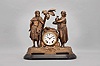 Seth Thomas Sons & Co., New York, "8003" (Rebecca at the Well), shelf clock with a spring driven 15 day time and half hour strike movement in a bronzed finish spelter case.