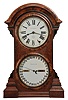 Seth Thomas Clock Co., Thomaston, Conn., "Parlor Calendar No. 4", 8 day, time and strike, spring brass movement with 1876 patent R. T. Andrews perpetual calendar mechanism.