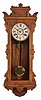 Ansonia Clock Co., New York, "Forrest", 8 day, time and strike, spring brass movement wall clock.