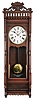 Ansonia Clock Co., New York, "Santa Fe", 8 day, double weight brass movement wall timepiece.
