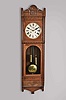 E. N. Welch Mfg. Co., Forestville, Conn., "Regulator E" hanging clock case now with an Ansonia 8 day double weight timepiece movement in a walnut case.