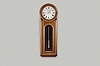 E. Howard & Co., Boston, Mass., "No. 12 Regulator", wall clock, 8 day, time only, weight driven movement in a walnut case with a painted metal dial and reverse painted tablet