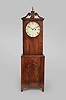 Rural Massachusetts or Maine or New Hampshire, Massachusetts-style shelf clock, 6 (yes 6) day, weight driven brass movement in a birch case with a painted iron dial and steel hands.