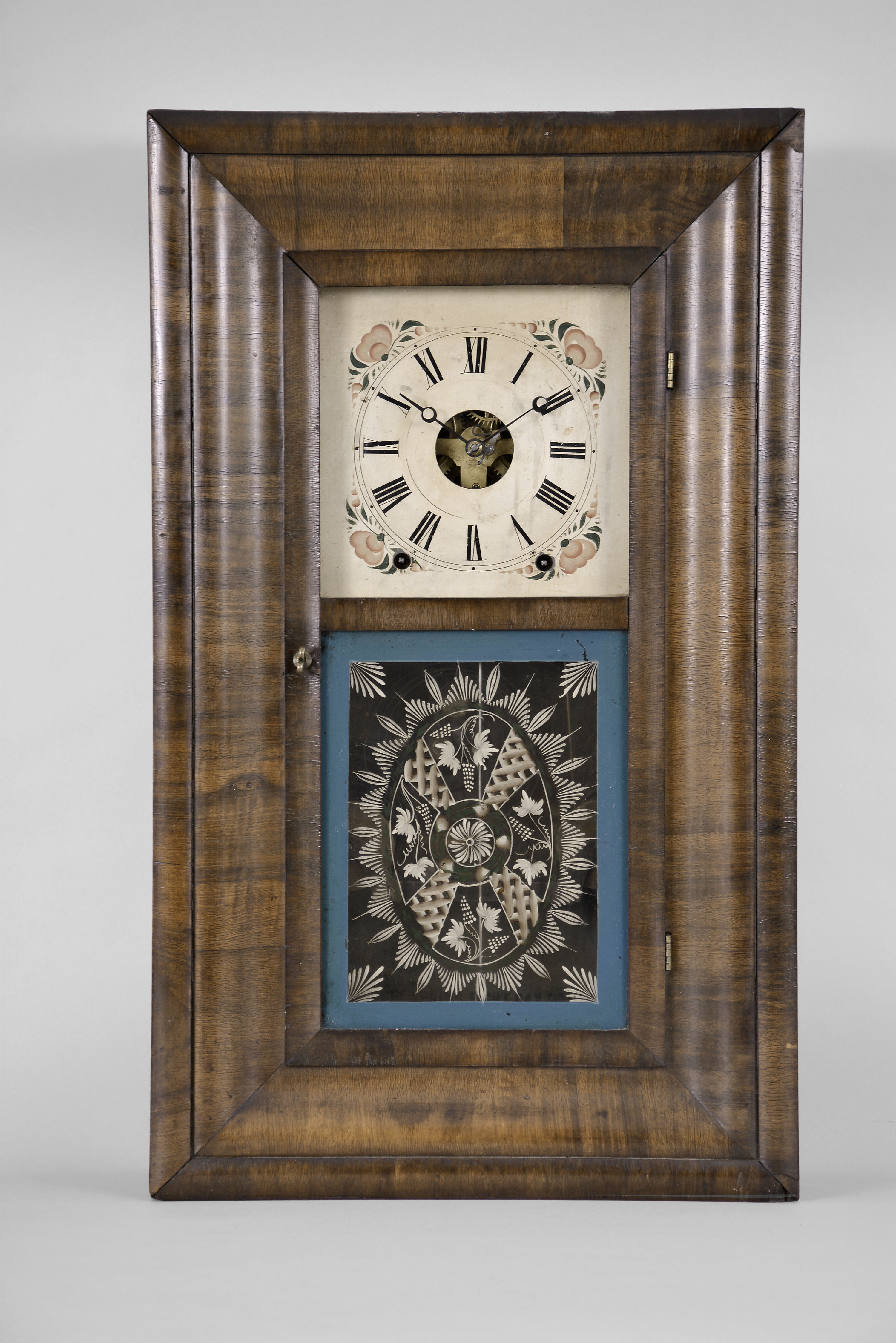 John Birge, Bristol, Conn., 8 day, time and strike detached fusee brass movement OG shelf clock. — Antique Clocks Price Guide