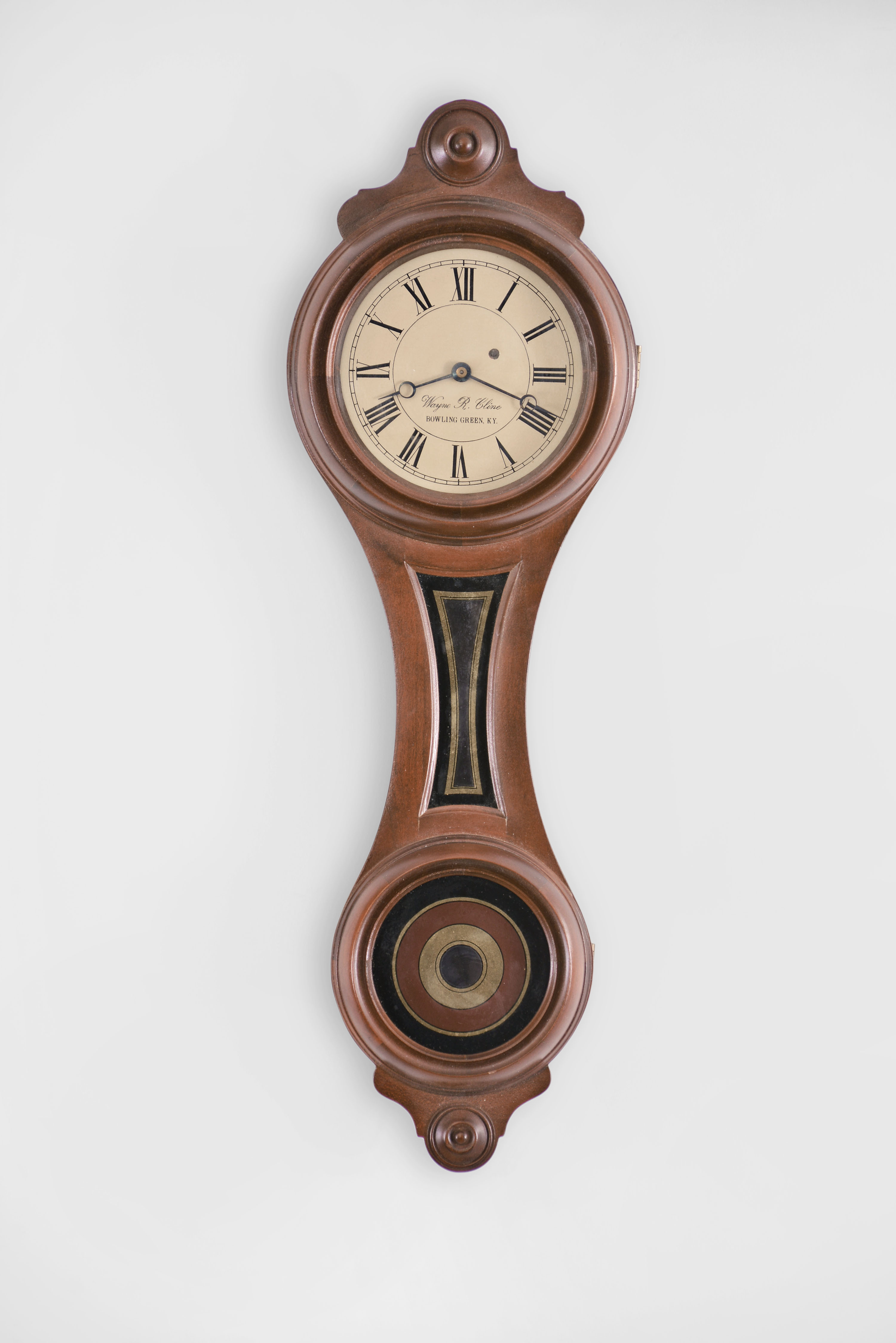 Wayne R. Cline, Bowling Green, KY, 8 day, lever movement Miniature figure 8 based a design of a No. 10 made by E. Howard &amp; Co. — Antique Clocks Price Guide