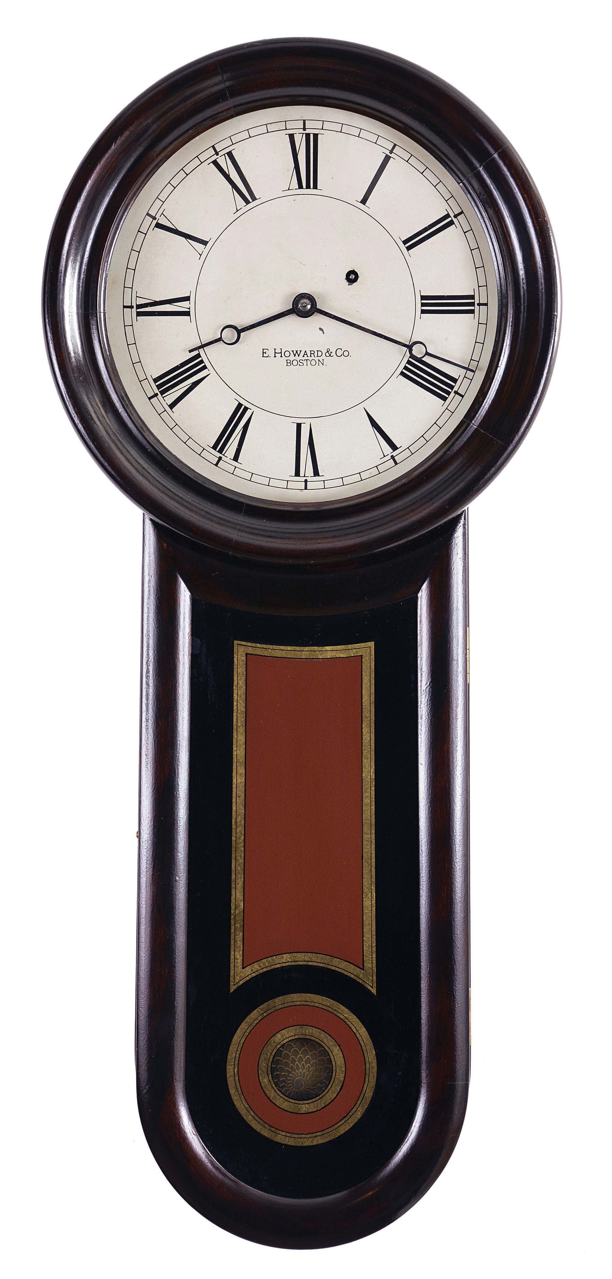 E. Howard &amp; Co., Boston, Mass., "No. 11, Keyhole", 8 day, weight driven brass movement wall timepiece. — Antique Clocks Price Guide